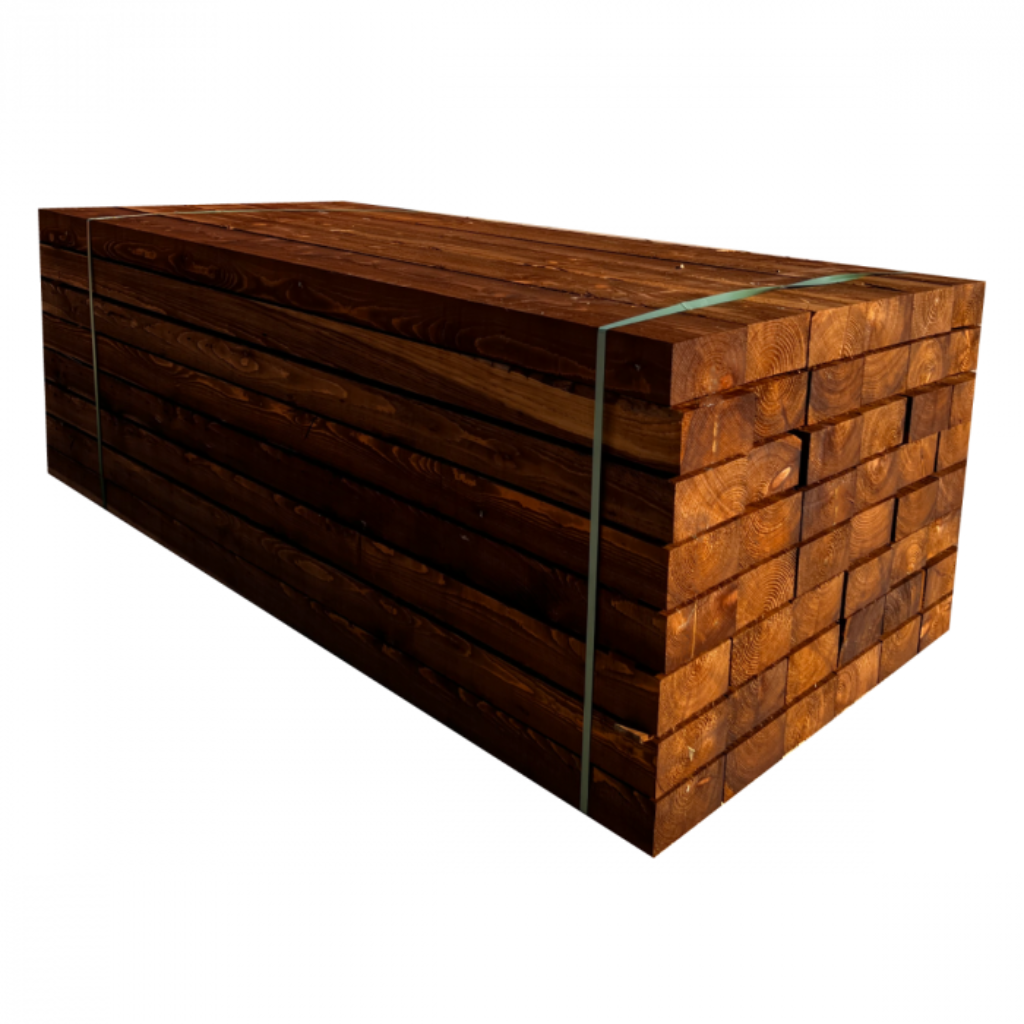 Dormentes de Madeira Tratada UC3 – 3 m × 200 × 100 mm – 20 Unidades