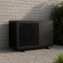 Bomba de calor ar-água monofásica monobloco de 12 kW – conectada, com apoios elétricos e refrigerante R290